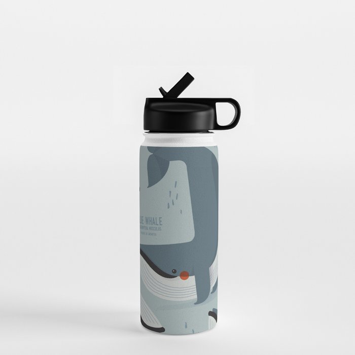 Blue Whale, Wildlife of Antarctica Water Bottle Gallery Image 1