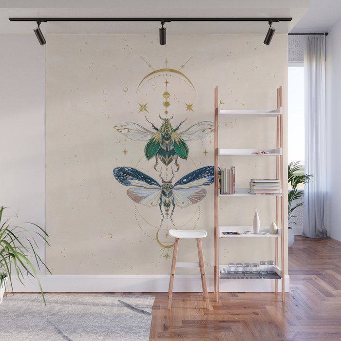 Moon insects Wall Mural Gallery Image 1