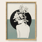 Bloom 8 Line Drawing Serving Tray Gallery Image 1