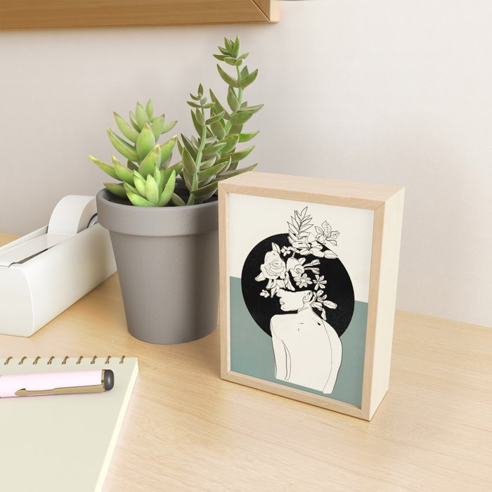 Bloom 8 Line Drawing Mini Art Print Gallery Image 2