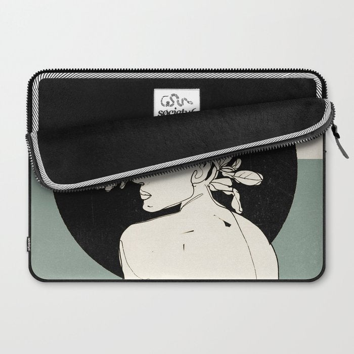 Bloom 8 Line Drawing Laptop Sleeve Gallery Image 2