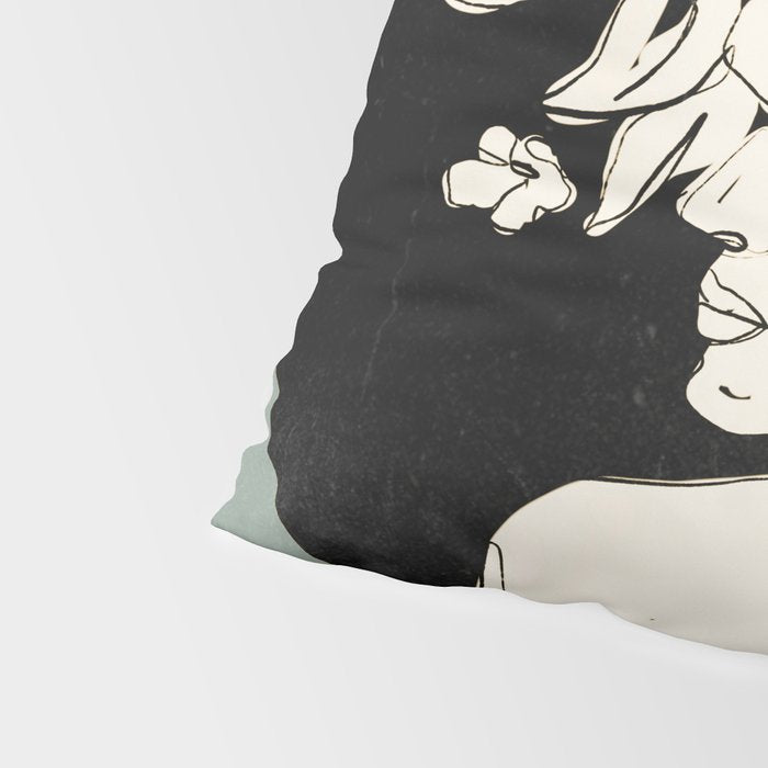 Bloom 8 Line Drawing Pillow Sham Gallery Image 4