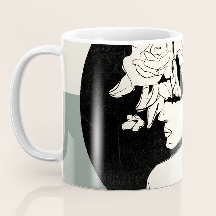 Bloom 8 Line Drawing Coffee Mug Gallery Image 3