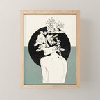 Bloom 8 Line Drawing Mini Art Print Gallery Image 1