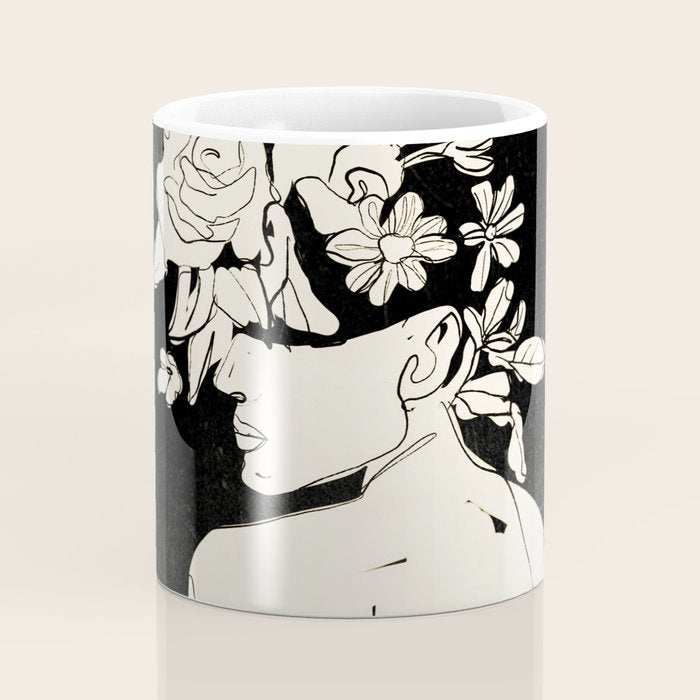 Bloom 8 Line Drawing Coffee Mug Gallery Image 4