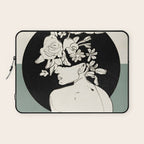 Bloom 8 Line Drawing Laptop Sleeve Gallery Image 1