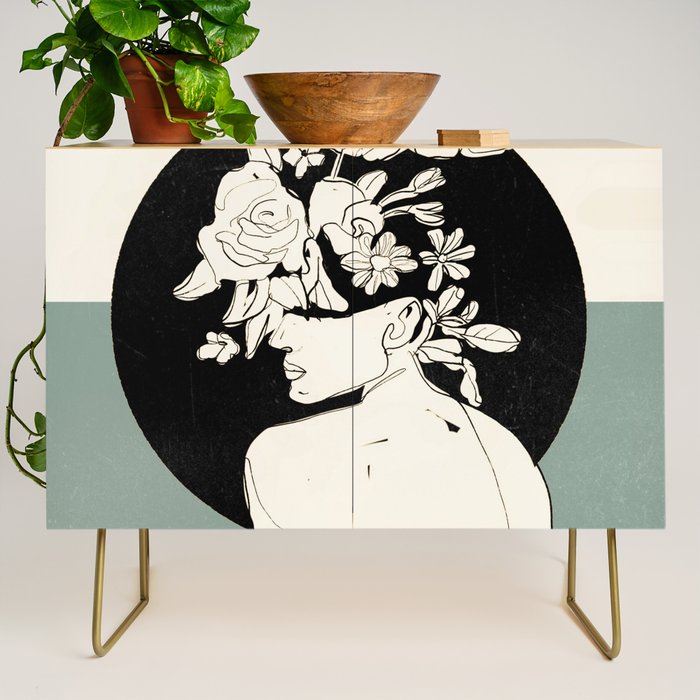 Bloom 8 Line Drawing Credenza Gallery Image 1