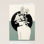 Bloom 8 Line Drawing Stationery Card Gallery Image 2