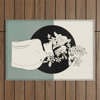 Bloom 8 Line Drawing Outdoor Rug Gallery Image 1