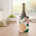 The Peach Garden , Vintage Botanical Tropical Jungle, Fruits Plants Pastel Summer Forest Wine Chiller Gallery Image 4