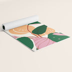 The Peach Garden , Vintage Botanical Tropical Jungle, Fruits Plants Pastel Summer Forest Yoga Mat Gallery Image 2