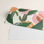 The Peach Garden , Vintage Botanical Tropical Jungle, Fruits Plants Pastel Summer Forest Wrapping Paper Gallery Image 2