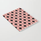 Midcentury Modern Atomic Starburst Pattern in 50s Bathroom Pink and Black Notebook Gallery Image 2