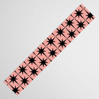 Midcentury Modern Atomic Starburst Pattern in 50s Bathroom Pink and Black Table Runner Gallery Image 3