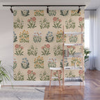 Wild Flowers ~ vol4. ~ light  vintage inspired botanical Wall Mural Gallery Image 1