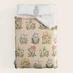 Wild Flowers ~ vol4. ~ light  vintage inspired botanical Comforter Gallery Image 6