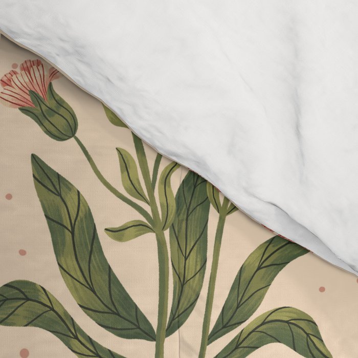 Wild Flowers ~ vol4. ~ light  vintage inspired botanical Comforter Gallery Image 4