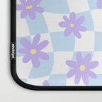 Retro psychedelic flower checkered print Laptop Sleeve Gallery Image 3
