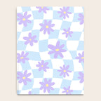 Retro psychedelic flower checkered print Notebook Gallery Image 4