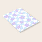 Retro psychedelic flower checkered print Notebook Gallery Image 2