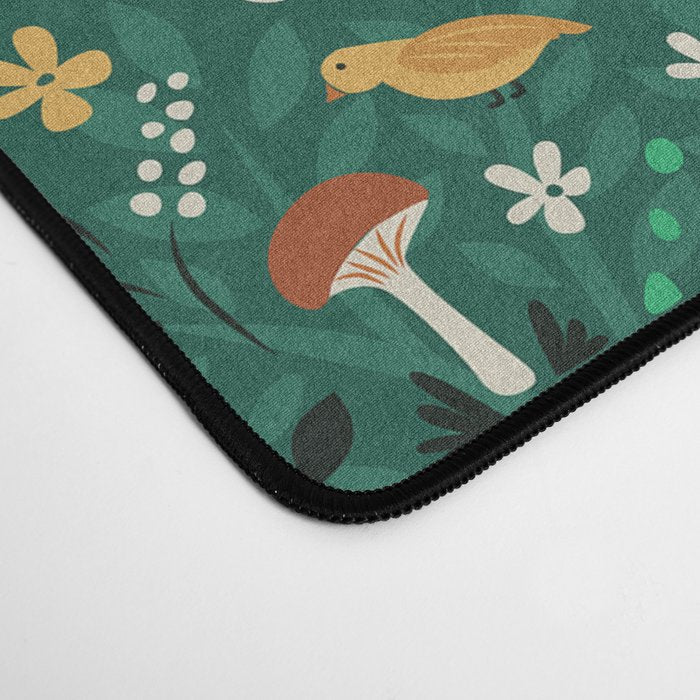 Foxes Playing in the Emerald Forest Desk Mat Gallery Image 4