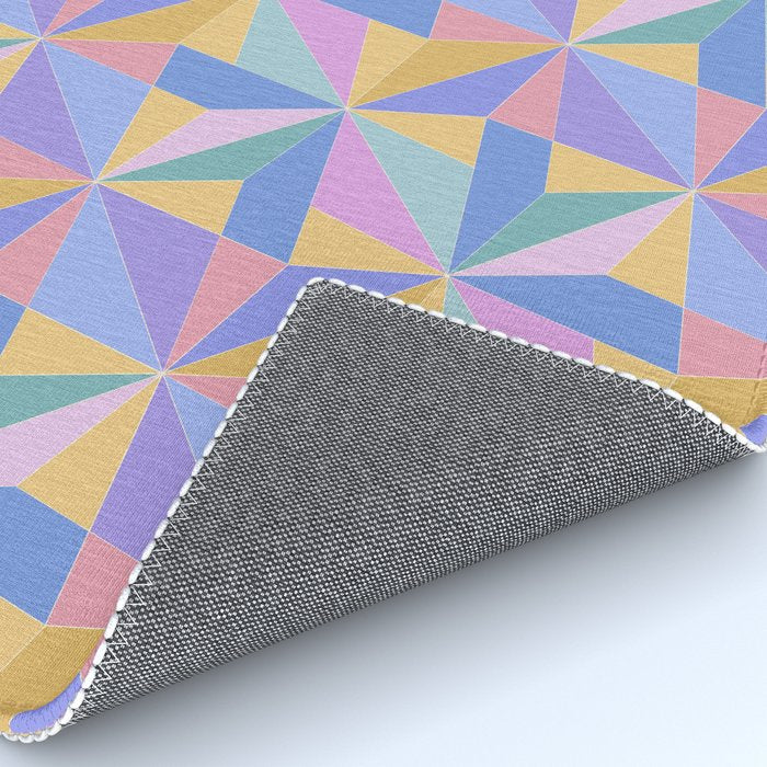 Kaleidoscope Tile Pattern V Bright Pastel Rug Gallery Image 4