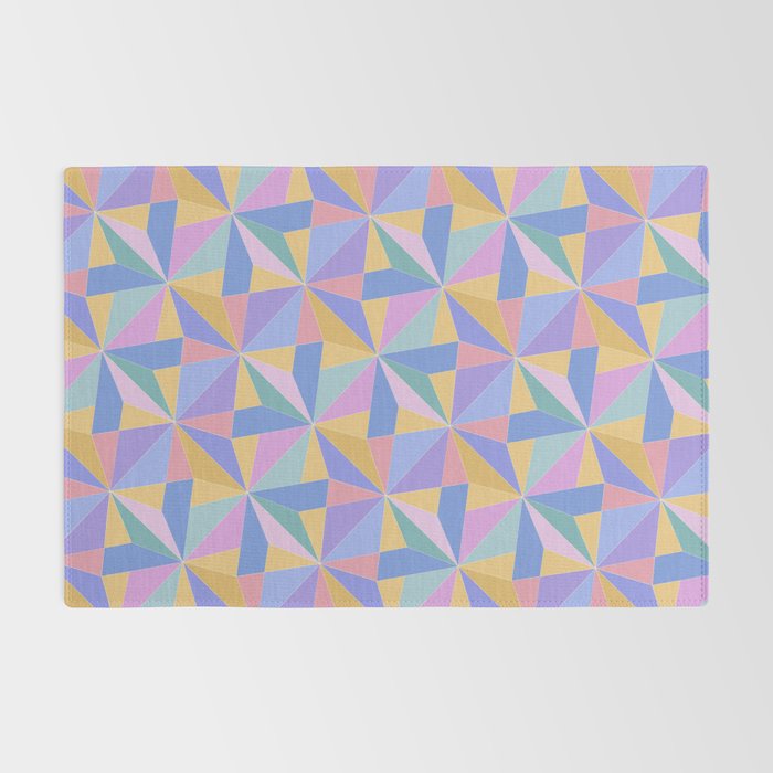Kaleidoscope Tile Pattern V Bright Pastel Rug Gallery Image 2