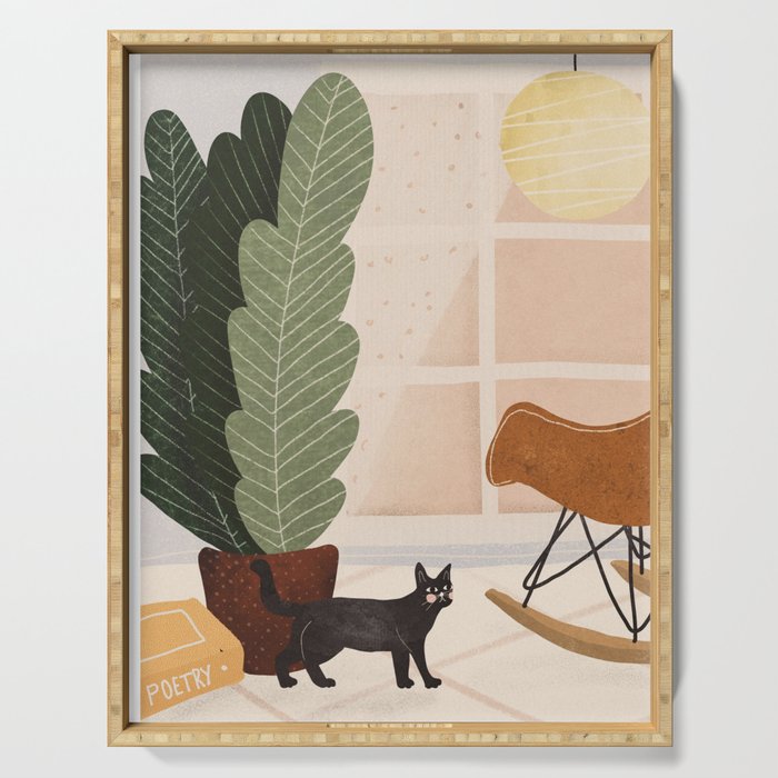 Interior and Cat Serving Tray Gallery Image 1