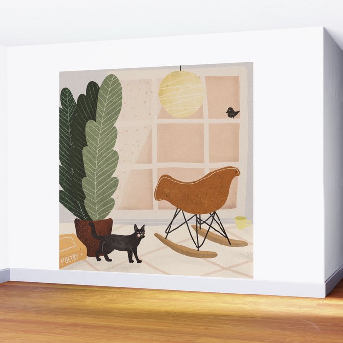Interior and Cat Wall Mural Gallery Image 2