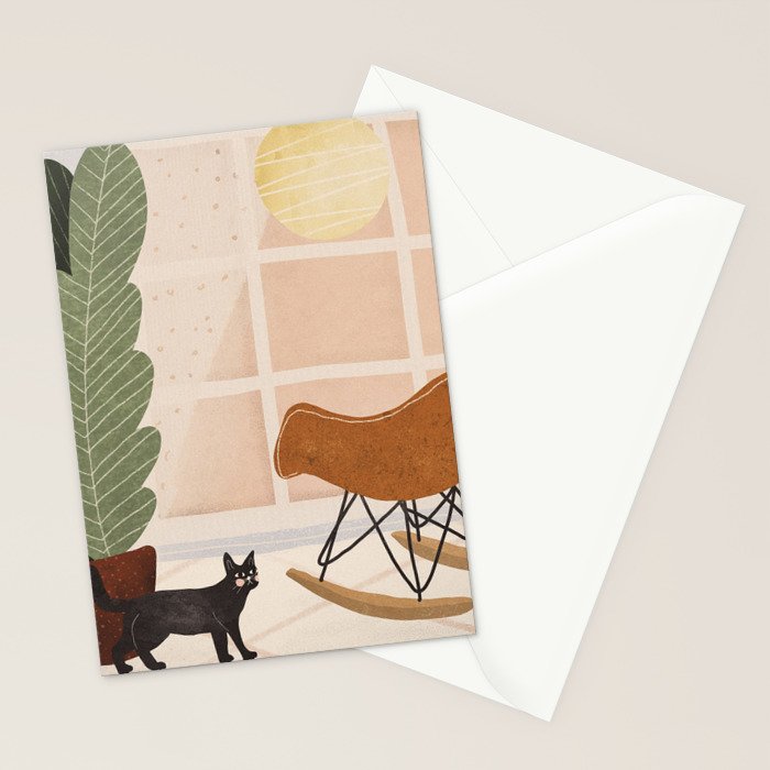 Interior and Cat Stationery Card Gallery Image 2