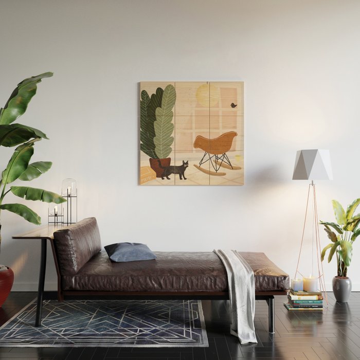 Interior and Cat Wood Wall Art Gallery Image 2