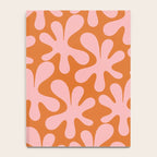 Funky Abstract Amoeba Dance Pattern Blush Pink and Orange Notebook Gallery Image 4
