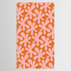 Funky Abstract Amoeba Dance Pattern Blush Pink and Orange Tablecloth Gallery Image 2