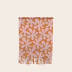 Funky Abstract Amoeba Dance Pattern Blush Pink and Orange Wall Hanging Gallery Image 1