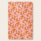 Funky Abstract Amoeba Dance Pattern Blush Pink and Orange Cutting Board Gallery Image 1