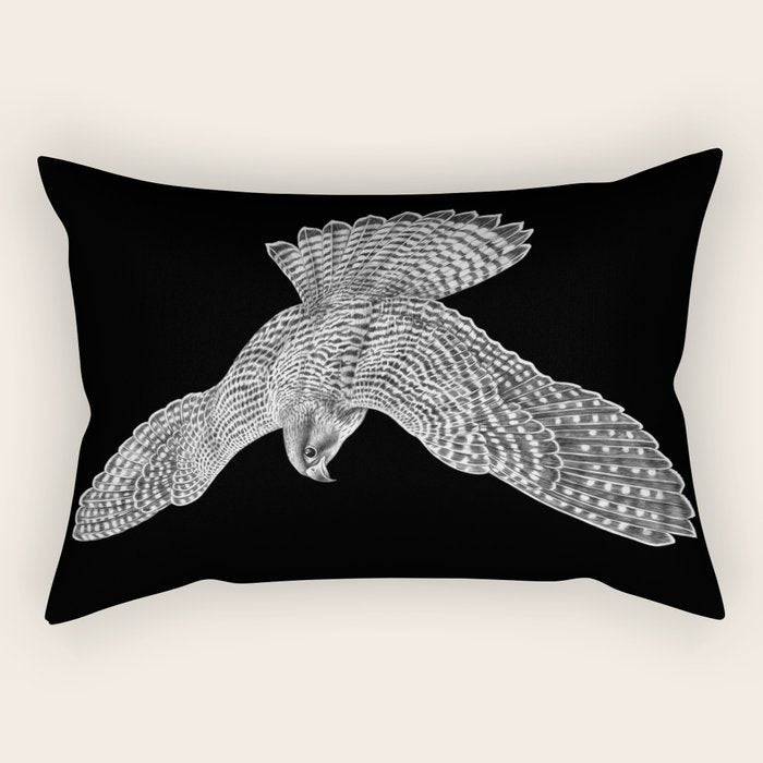 Peregrine Falcon Rectangular Pillow Gallery Image 1