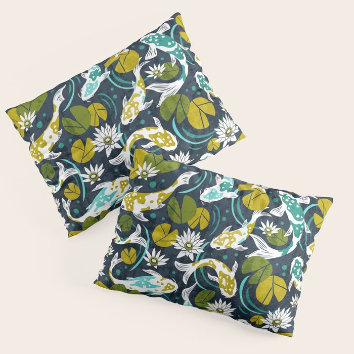 Koi Pond - Green Pillow Sham Gallery Image 3
