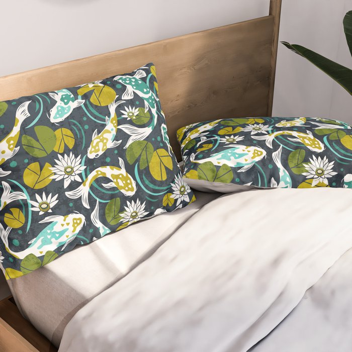 Koi Pond - Green Pillow Sham Gallery Image 2