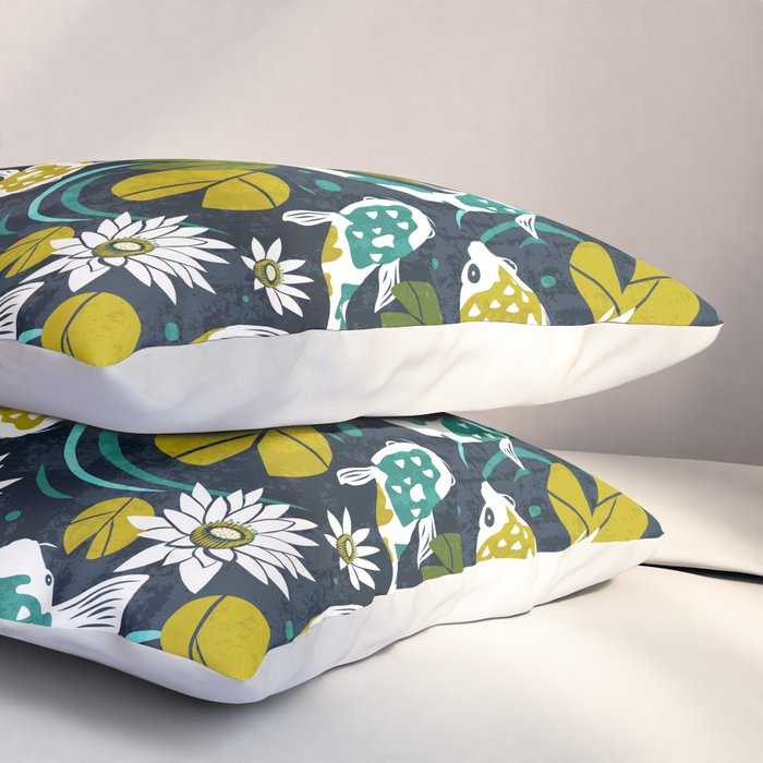 Koi Pond - Green Pillow Sham Gallery Image 3