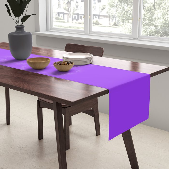 Bright Fluorescent Neon Purple Table Runner Gallery Image 2