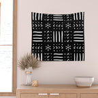 Mudcloth III (Black) Wall Tapestry Gallery Image 2
