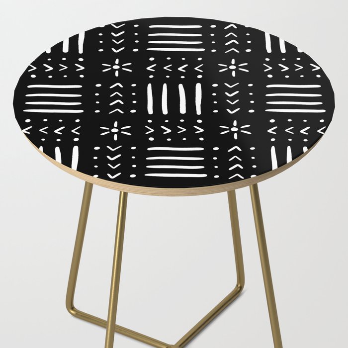 Mudcloth III (Black) Side Table Gallery Image 2