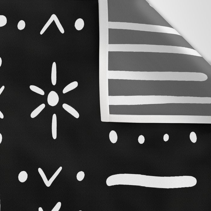 Mudcloth III (Black) Wall Tapestry Gallery Image 3