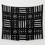 Mudcloth III (Black) Wall Tapestry Gallery Image 4