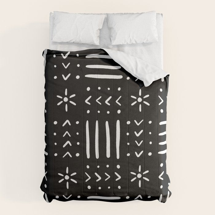Mudcloth III (Black) Comforter Gallery Image 1
