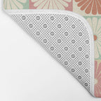 Retro Flowers Check Pattern XXVI Bath Mat Gallery Image 2