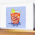 One More Bloody Mary Please, Cocktails Typography Happy Hour Alcohol, Weekend Drinks Beverages Summer Eclectic Lemon Painting Wall Mural Gallery Image 2