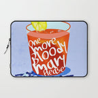 One More Bloody Mary Please, Cocktails Typography Happy Hour Alcohol, Weekend Drinks Beverages Summer Eclectic Lemon Painting Laptop Sleeve Gallery Image 1