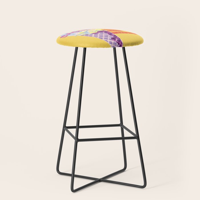 Sagittarius Cares in Sunshine Yellow | Zodiac Series  Stool Gallery Image 1