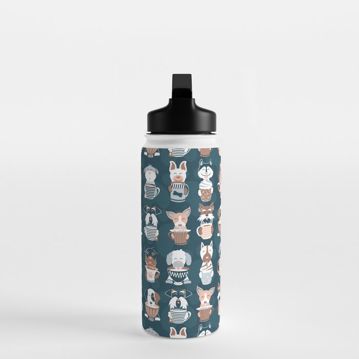 Doggie Coffee and Tea Time II Water Bottle Gallery Image 3